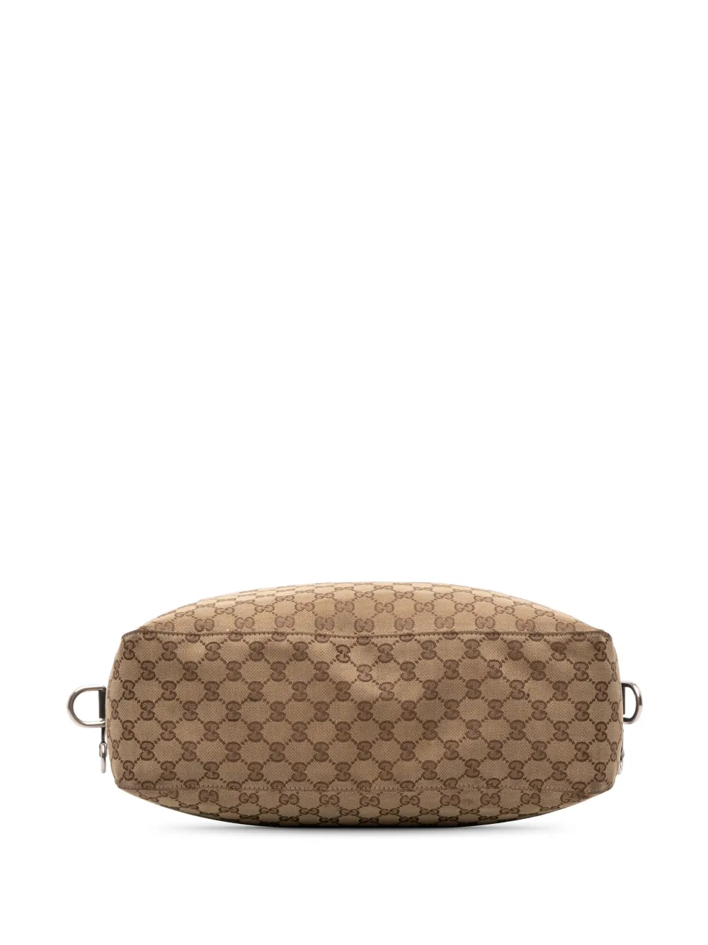 Pre-owned Gucci 2016-2025 Large Gg Canvas Icon Bit Satchel In Brown