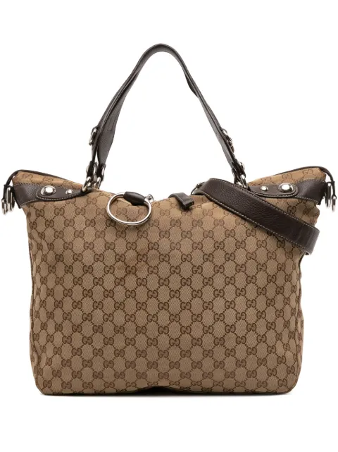 Gucci Pre-Owned 2016-2025 Large GG Canvas Icon Bit satchel
