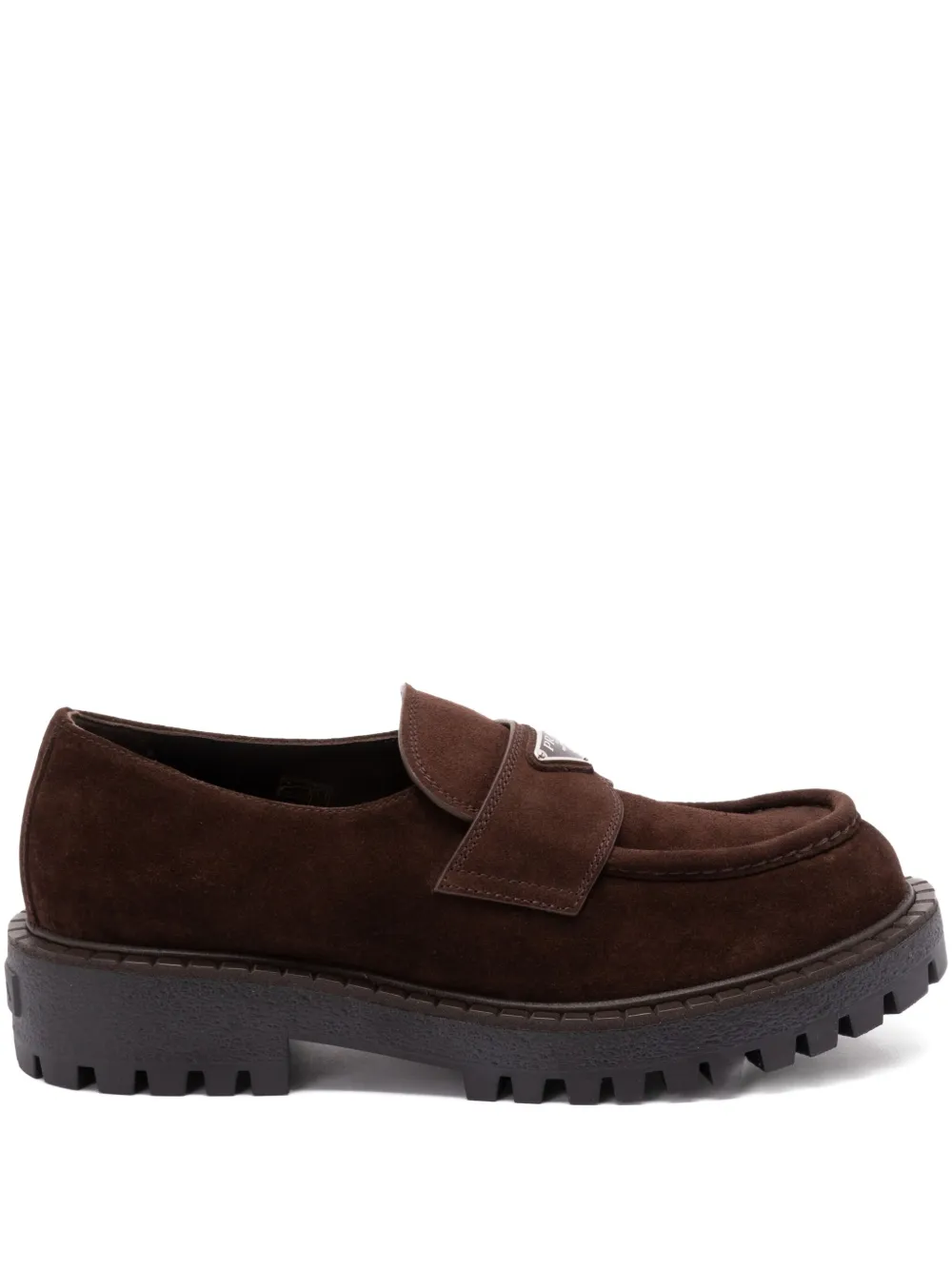 Prada suede-leather loafers Bruin