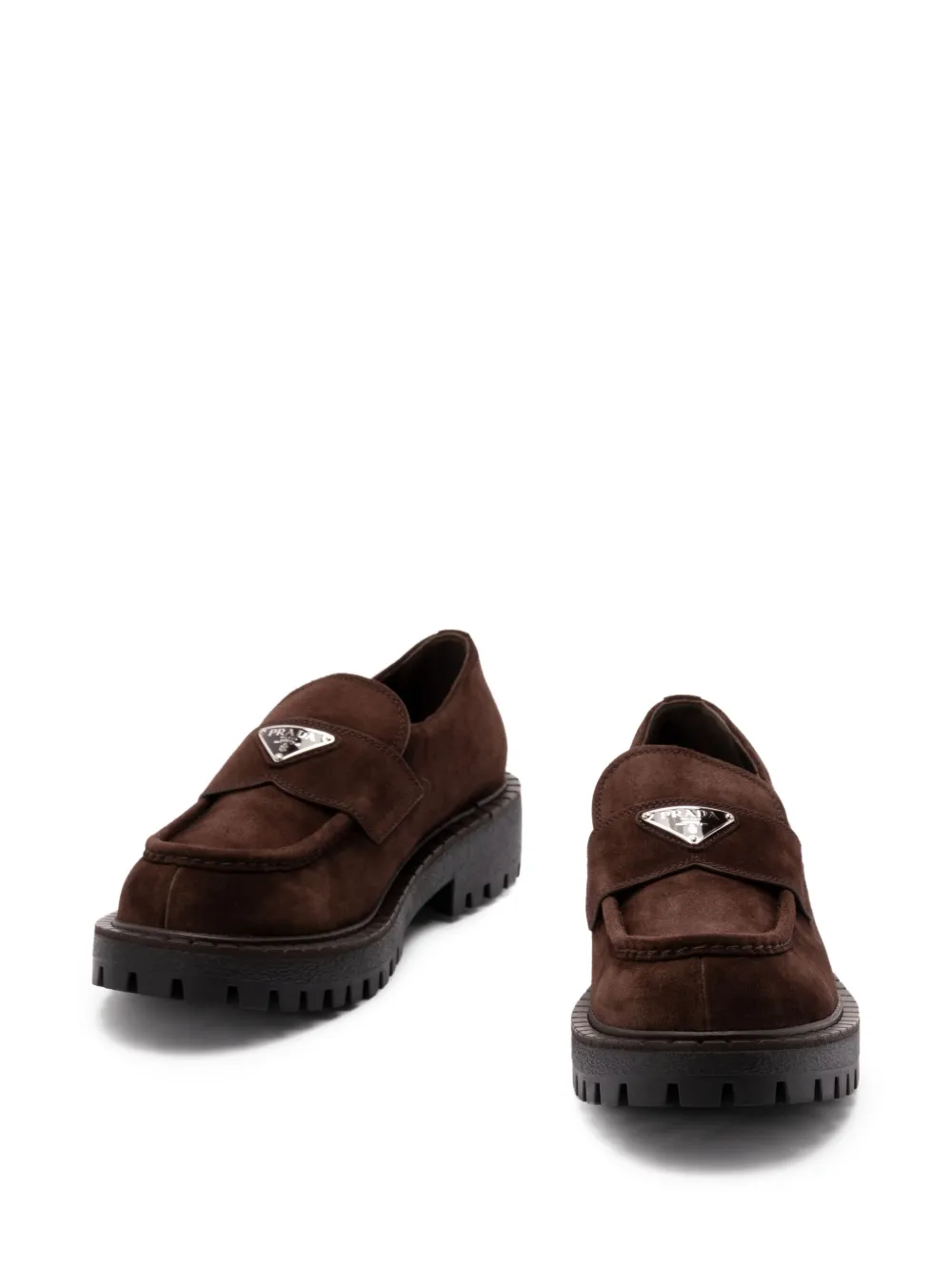 Prada suede-leather loafers Bruin