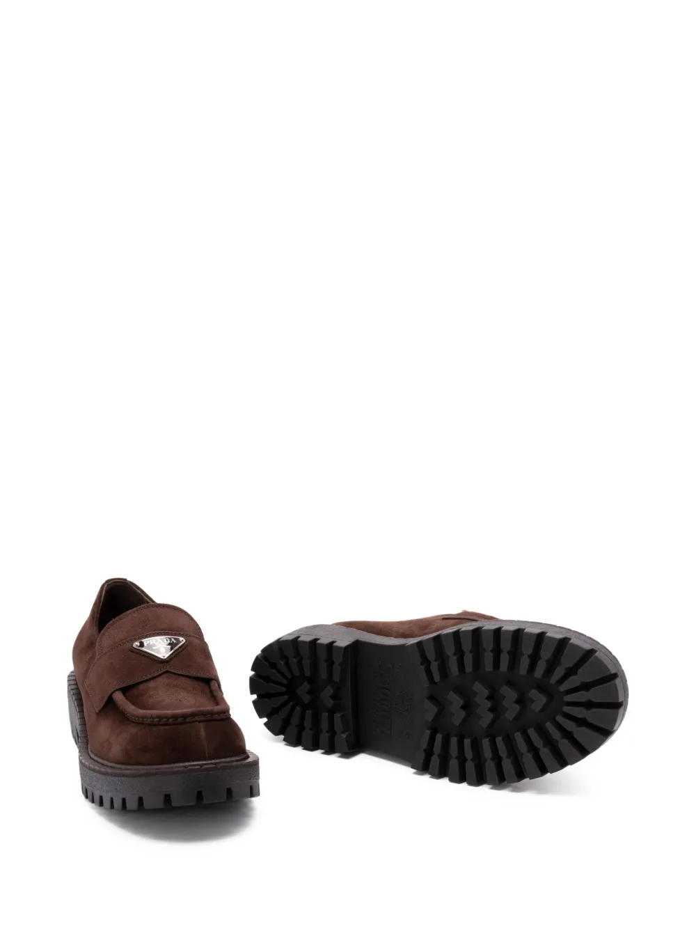 Prada suede-leather loafers Bruin