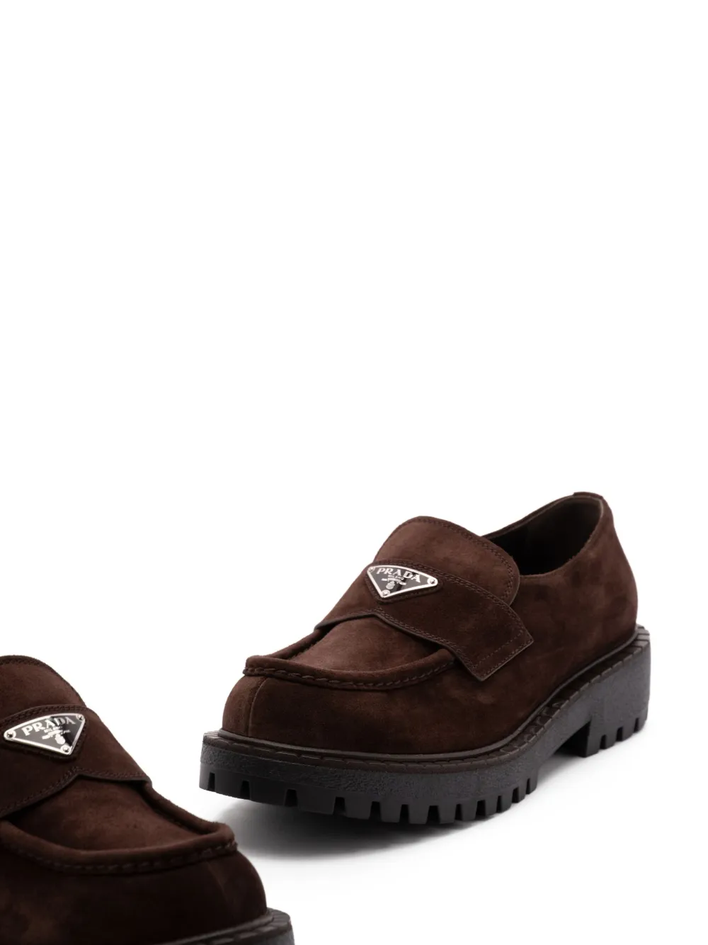 Prada suede-leather loafers Bruin