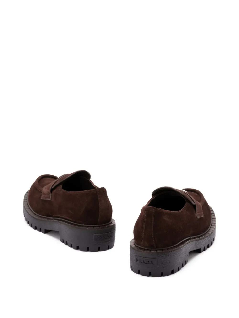 Prada suede-leather loafers Bruin