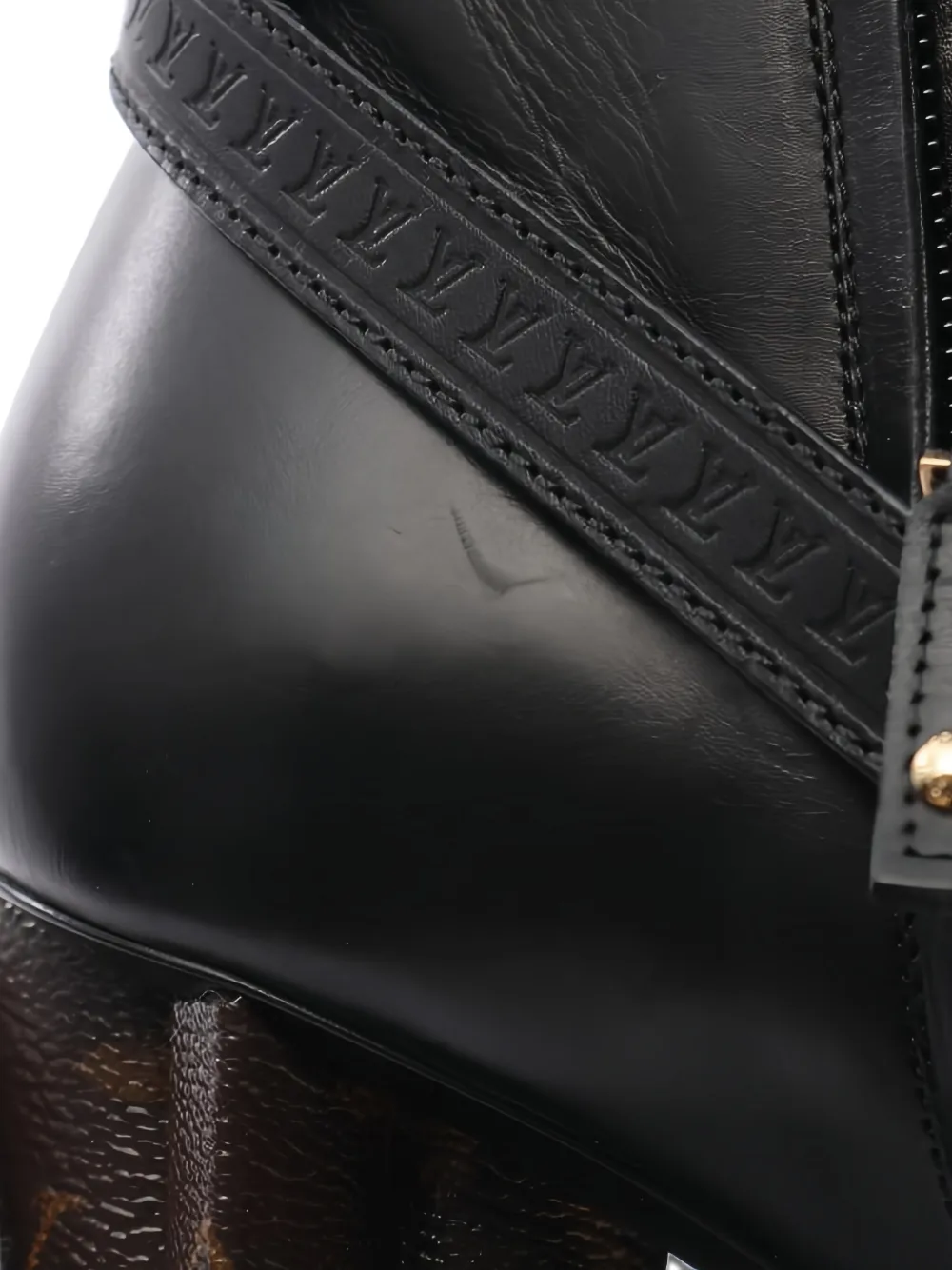 Pre-owned Louis Vuitton Stud-embellishments Ankle Boots In Black