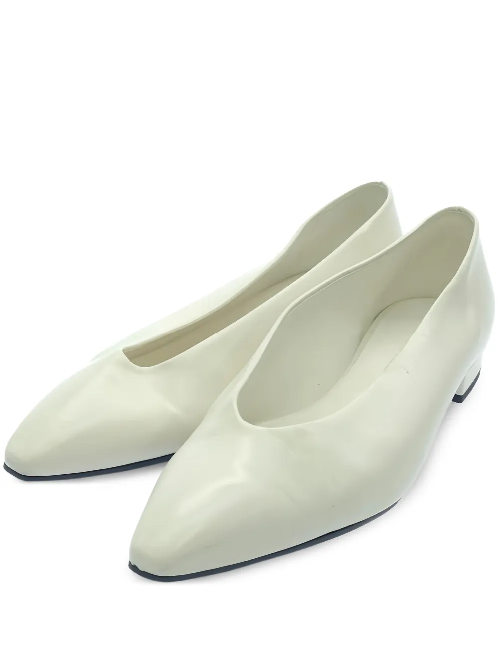 Loro Piana Pre-Owned leather flat pumps | White | Image 1