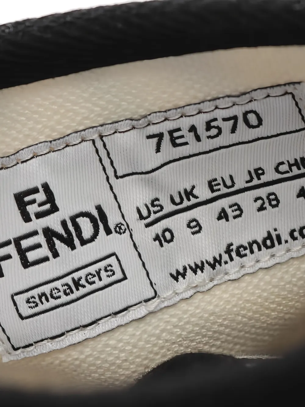 Pre-owned Fendi Geometric-print High-top Sneakers In White