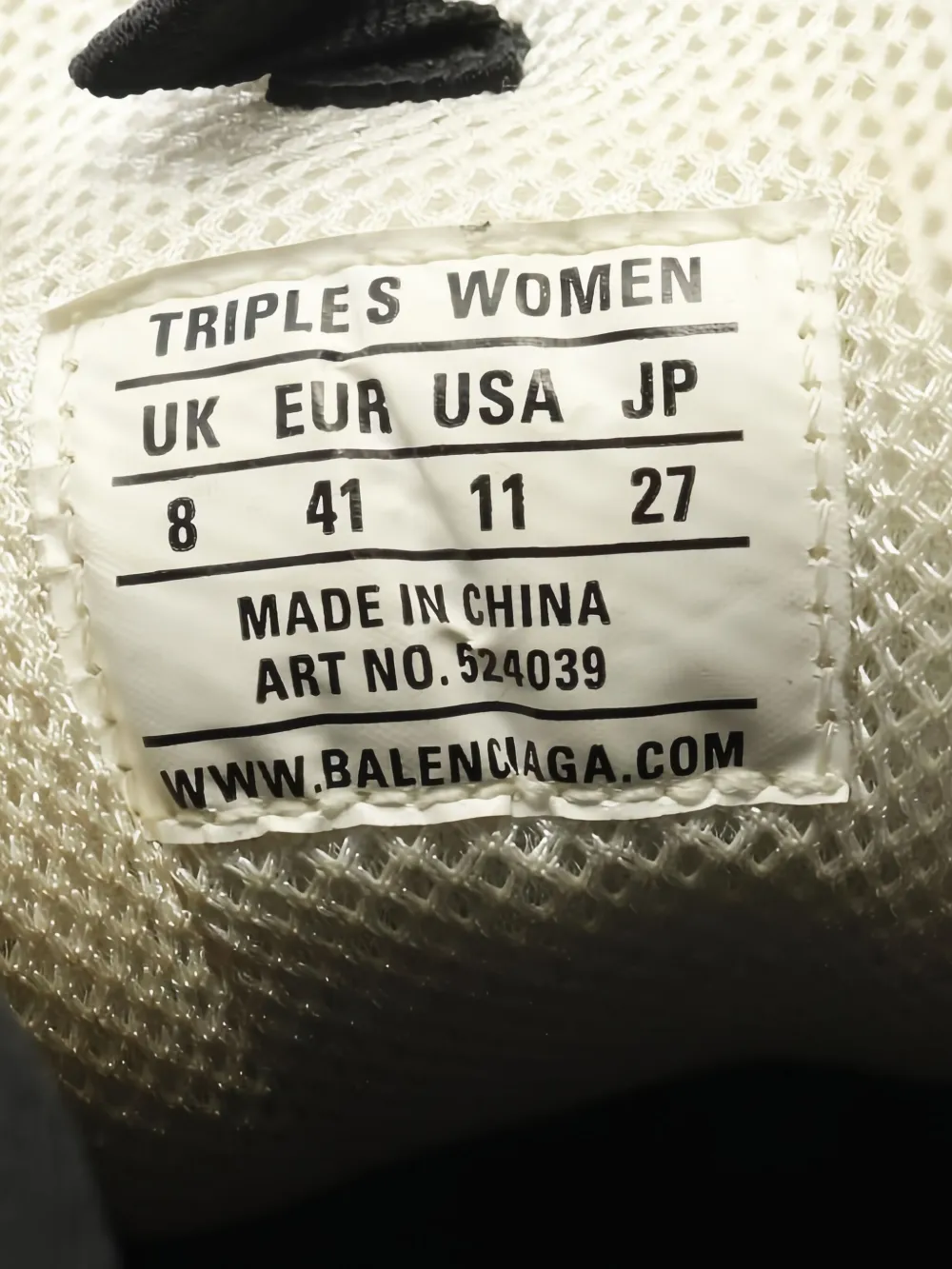 Pre-owned Balenciaga Triple S Leather Sneakers In White
