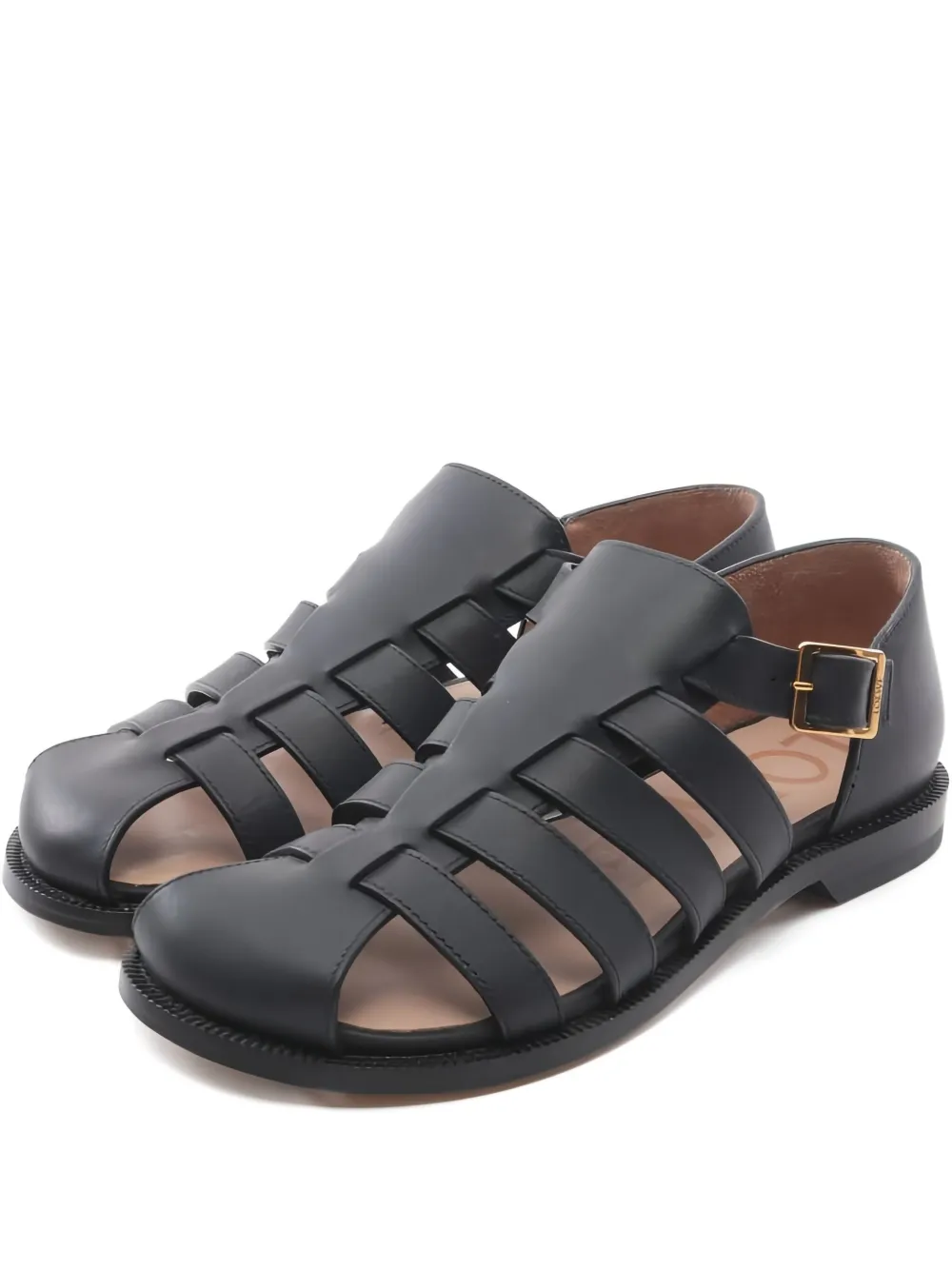 Loewe Pre-Owned Campo leather cage sandals | Black | Image 1