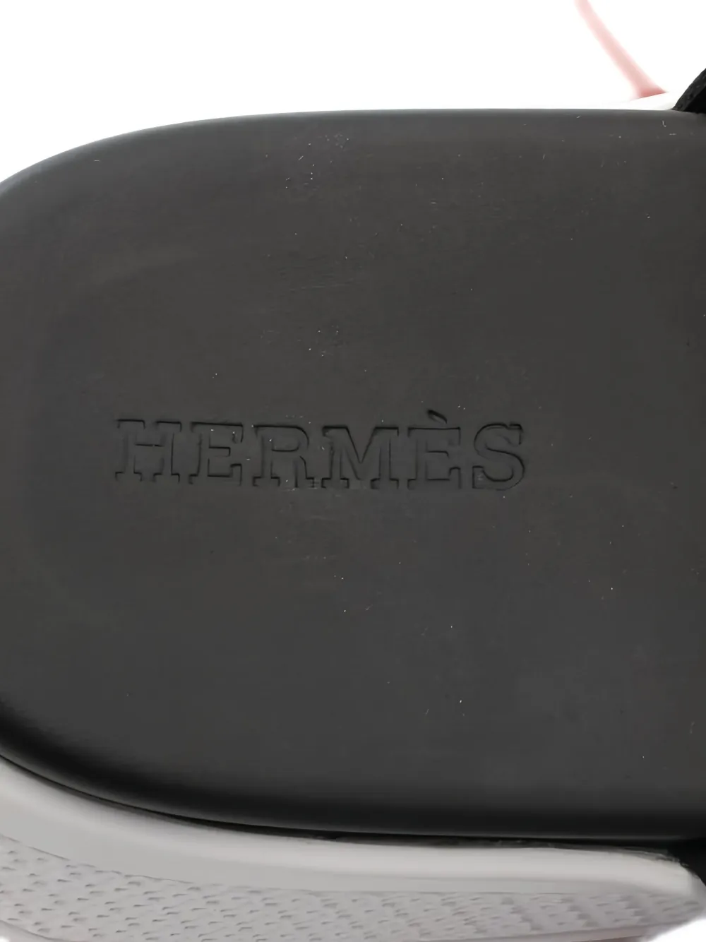 Pre-owned Hermes 50mm Geek Leather Two-strap Sandals In Black