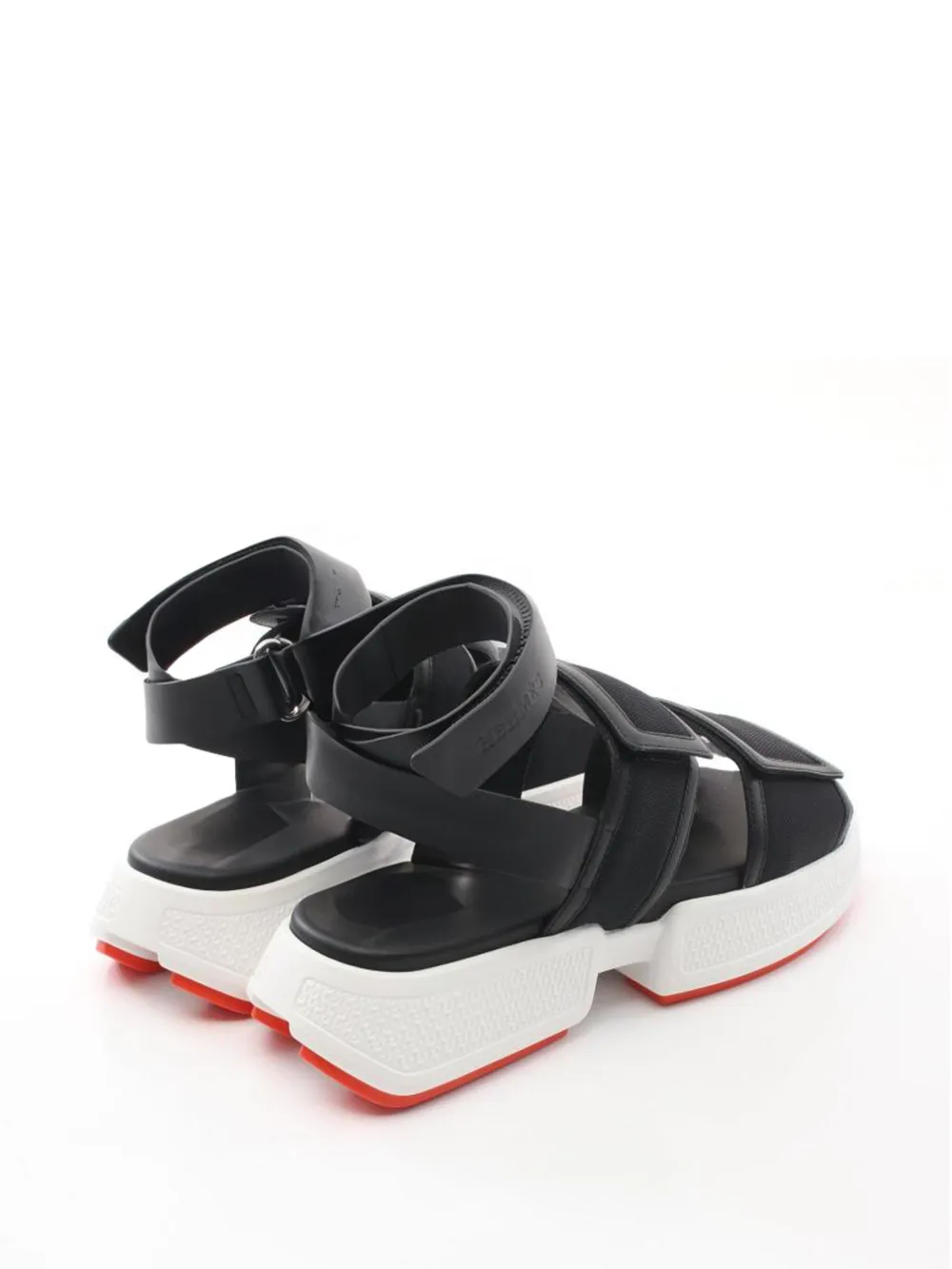 Hermès Pre-Owned 50 mm Geek leren sandalen met twee bandjes - Zwart