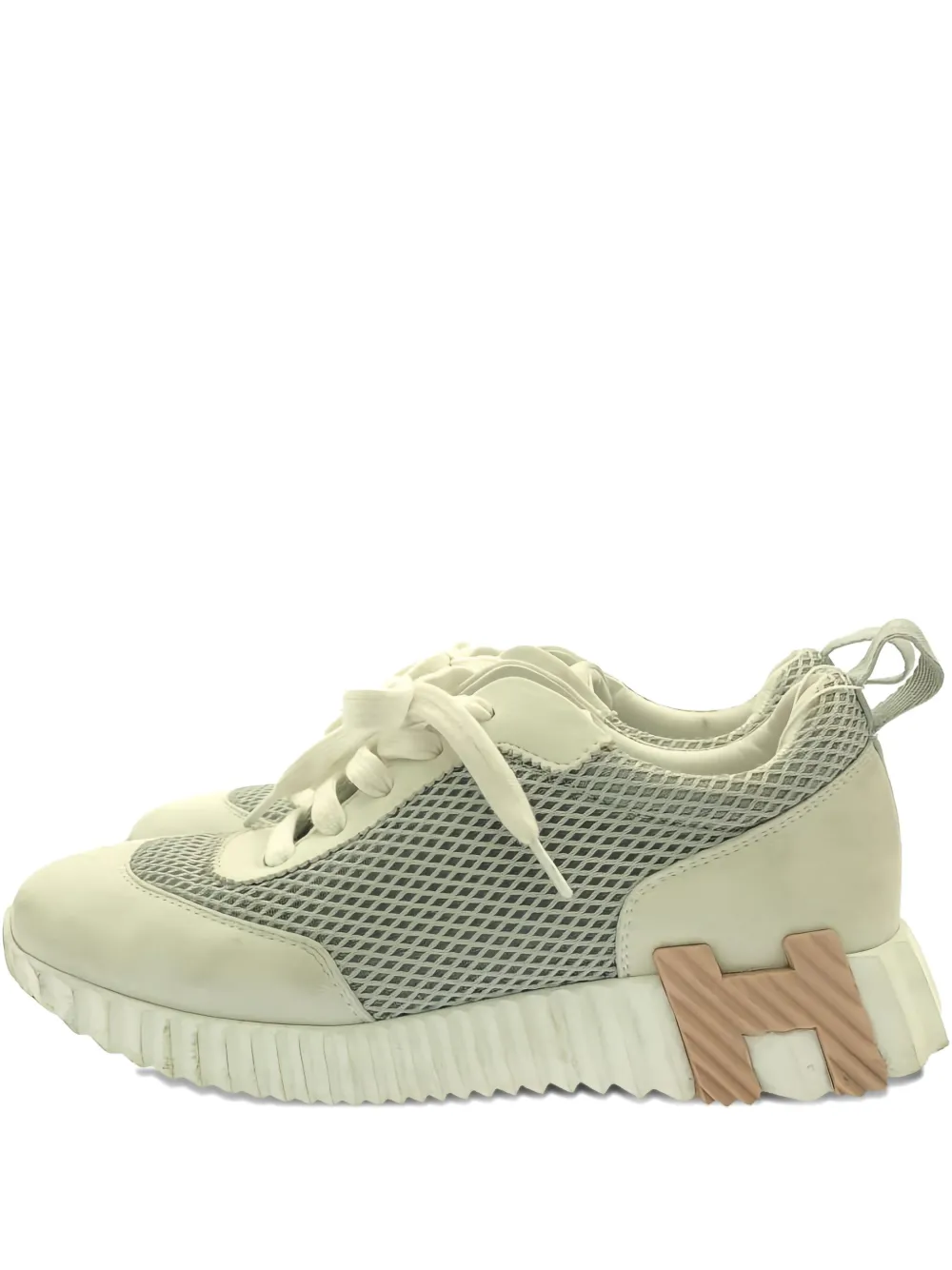Hermès Pre-Owned Bouncing mesh suede sneakers | Neutrals | Image 1