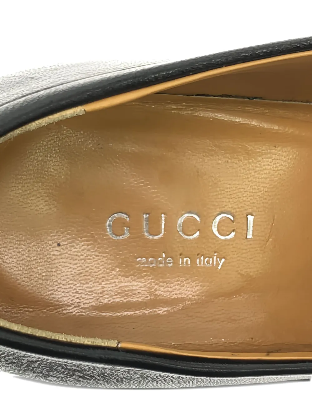 Pre-owned Gucci Leather Loafers In Black