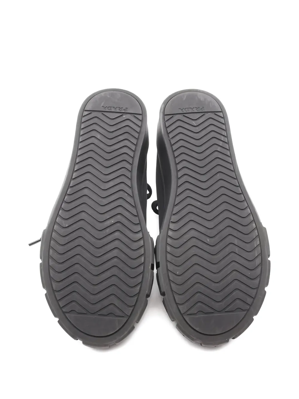 Pre-owned Prada Wheel Cassetta Sneakers In Black