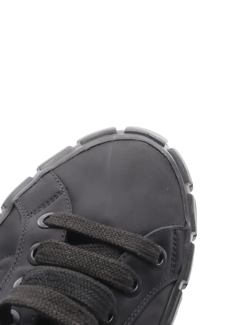 Pre-owned Prada Wheel Cassetta Sneakers In Black