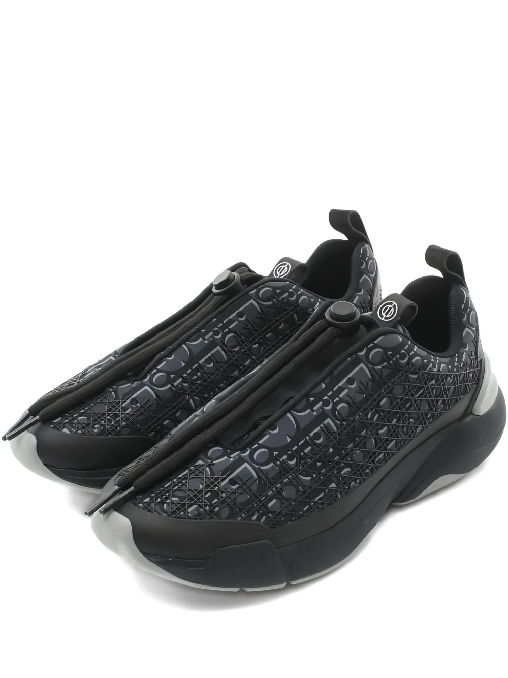 Christian Dior Pre-Owned オブリーク スニーカー - ブラック Christian Dior Pre-Owned オブリーク スニーカー - ブラック