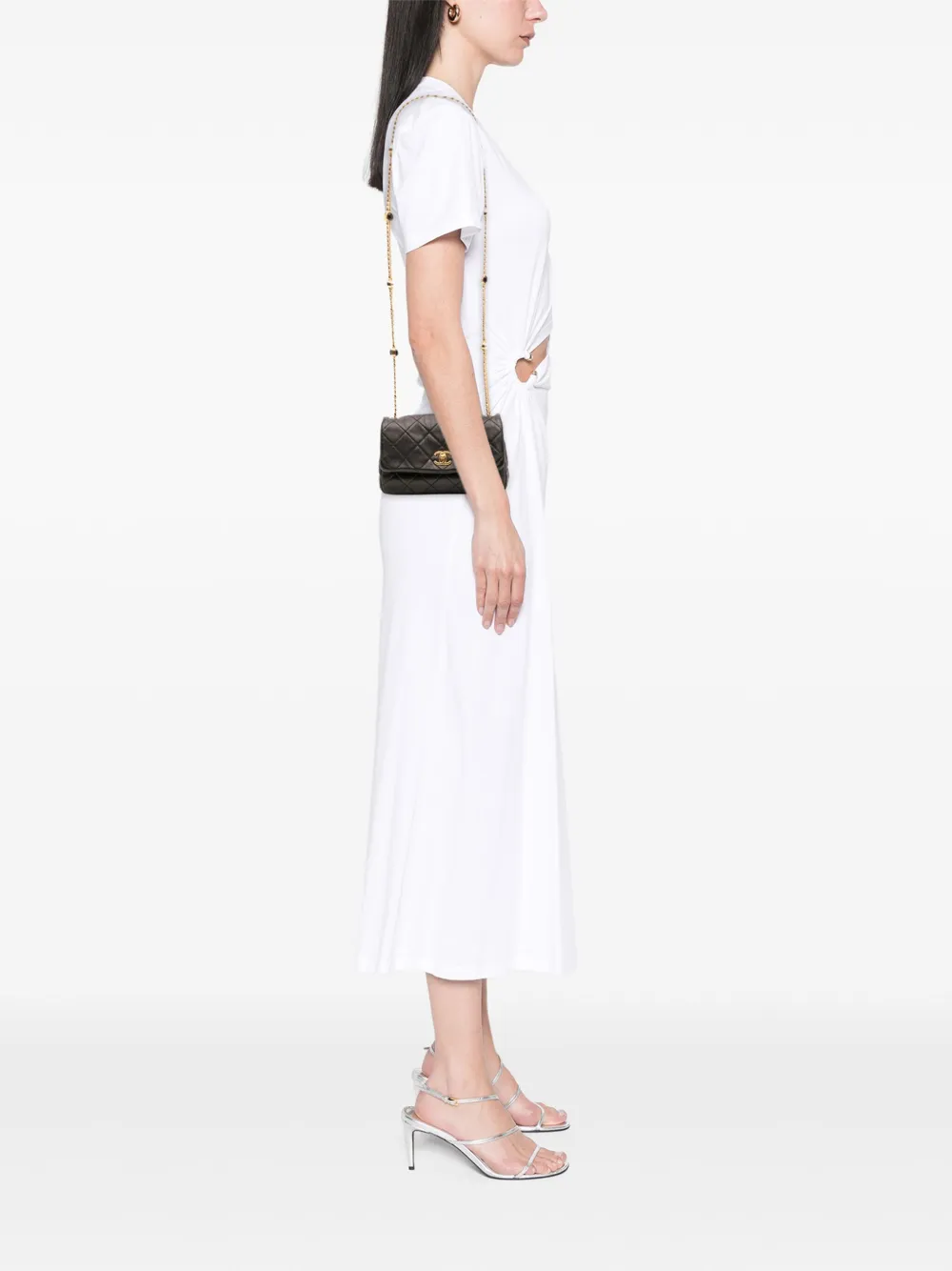 CHANEL Pre-Owned 2021-2025 Small Quilted Lambskin Resin Pearl Chain Flap crossbody bag | Pre-Owned | Image 2