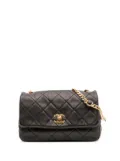 CHANEL Pre-Owned 2021-2025 Small Quilted Lambskin Resin Pearl Chain Flap crossbody bag - Black