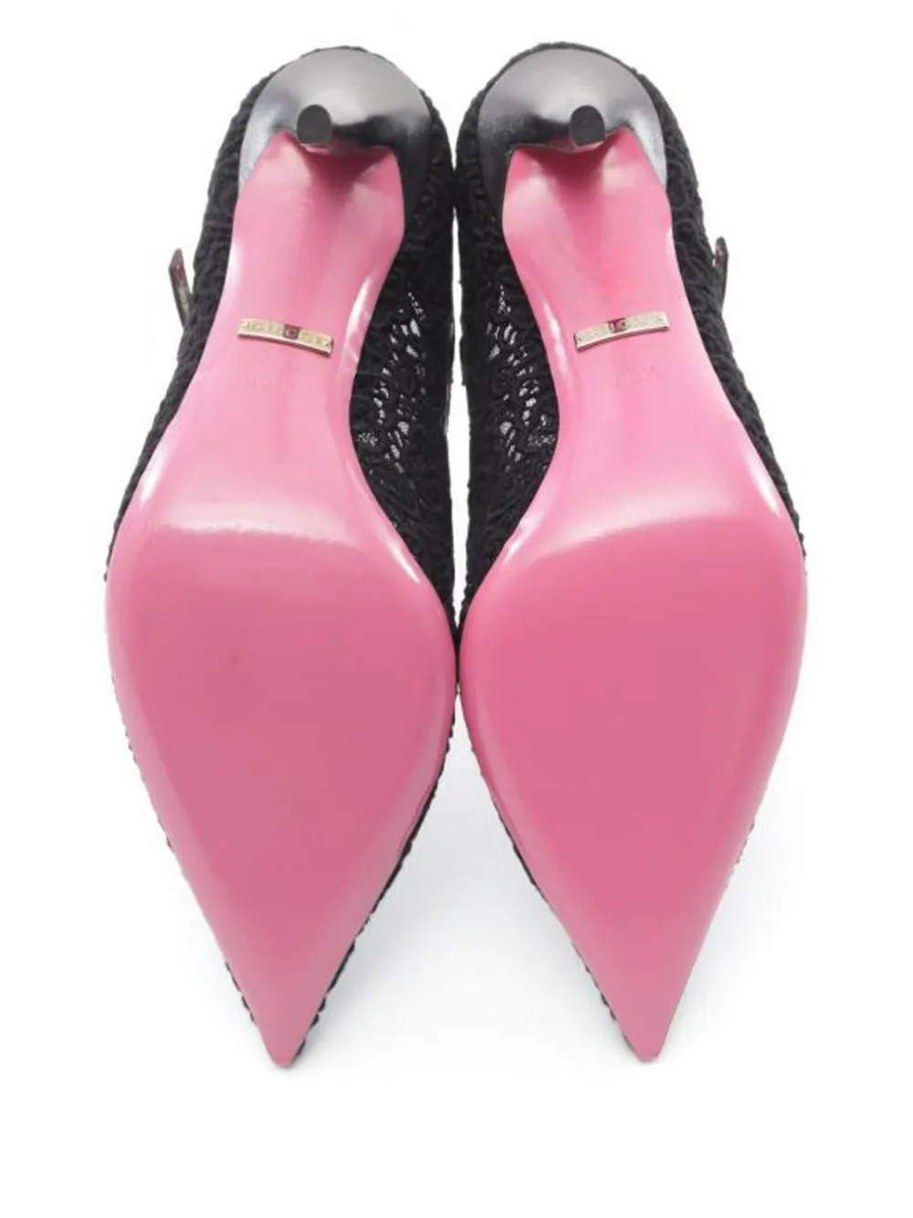 Pre-owned Gucci 90mm Leather Heeled Pumps In Black
