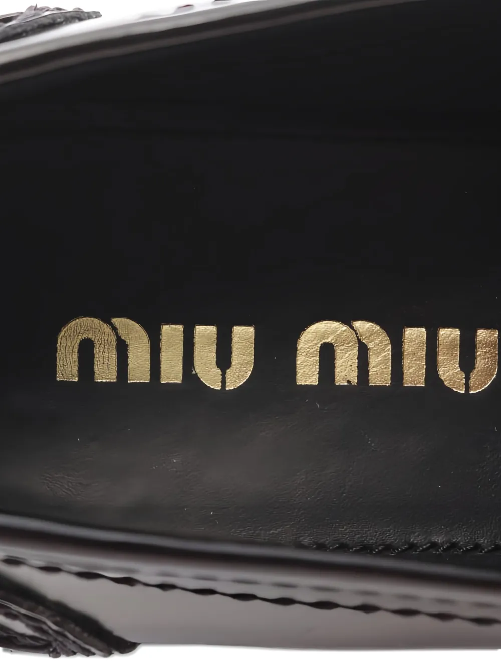 Pre-owned Miu Miu Leather Penny Loafers In Black