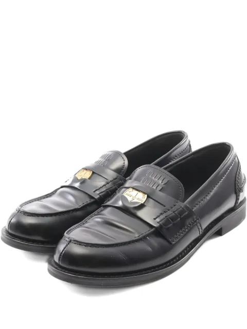 Miu Miu Pre-Owned Penny-Loafer aus Leder