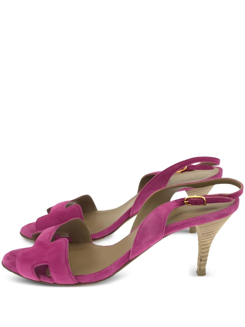 Hermès Pre-Owned 65mm H-strap slingback sandals | Pink | Image 1