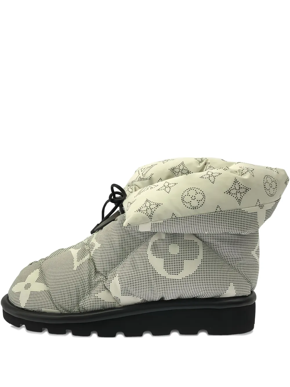 Louis Vuitton Pre-Owned monogram-pattern quilted ankle boots | Grey | Image 1