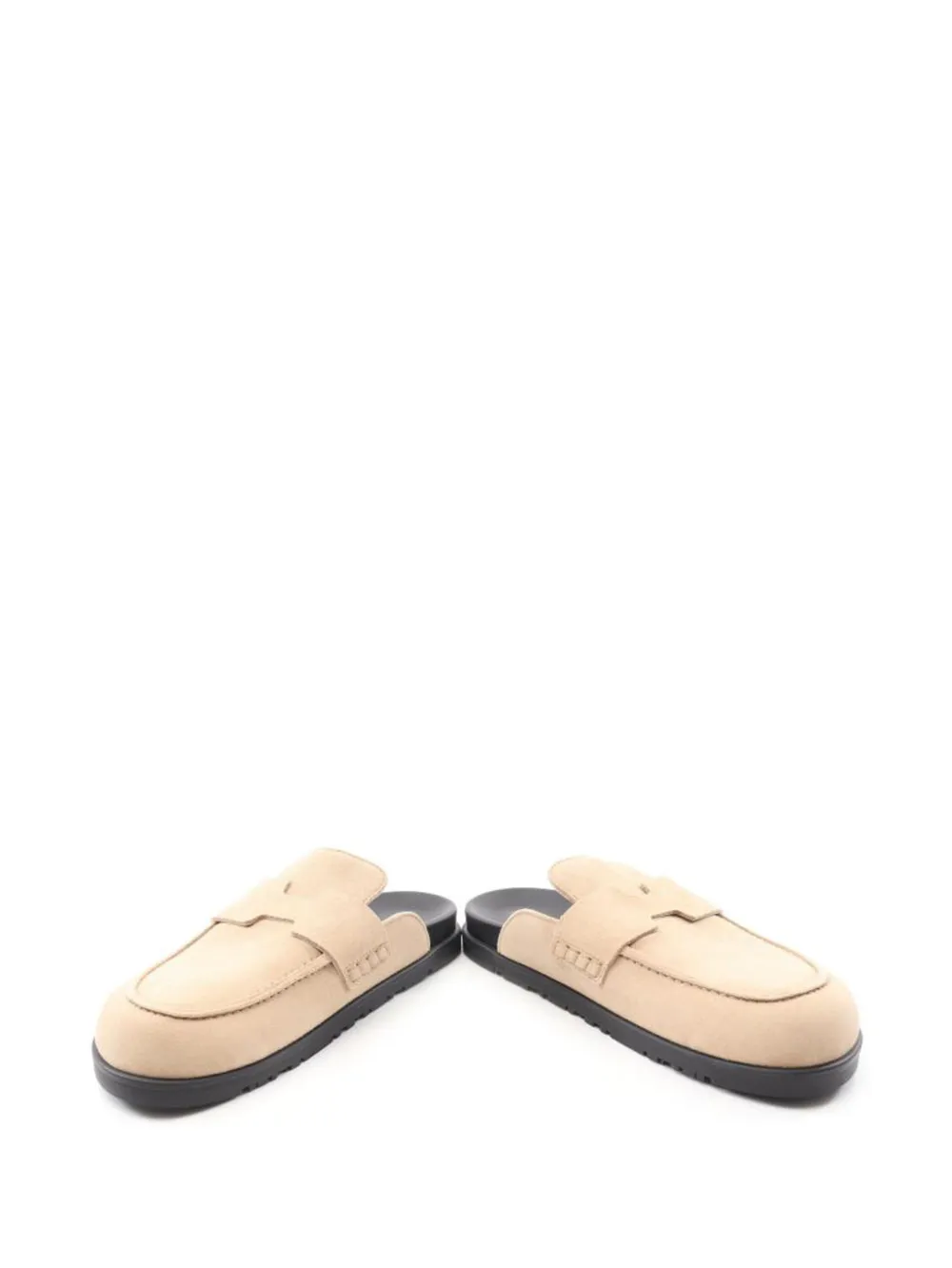 Hermès Pre-Owned Leren muiltjes met H-bandje - Beige