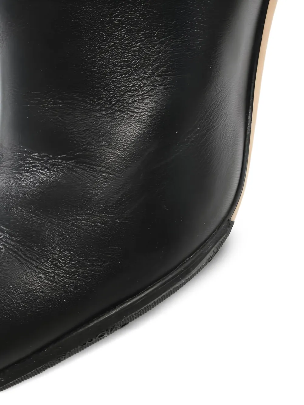 Pre-owned Jimmy Choo 80mm Pointed-toe Leather Boots In Black