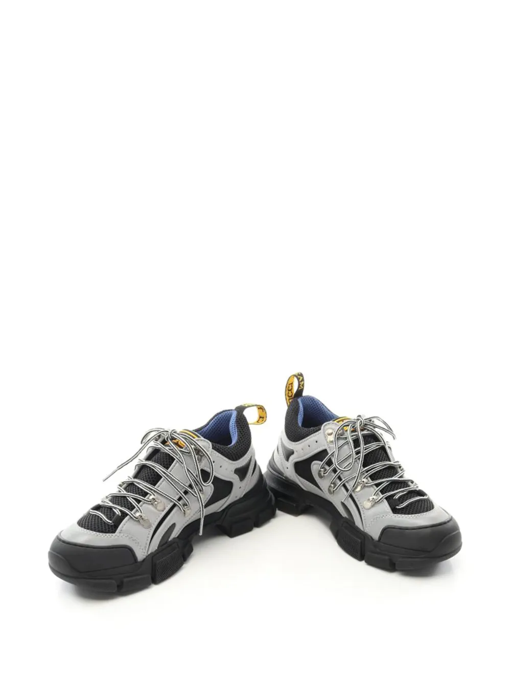 Gucci Pre-Owned Flashtrek leren sneakers met vlakken - Gray, Black