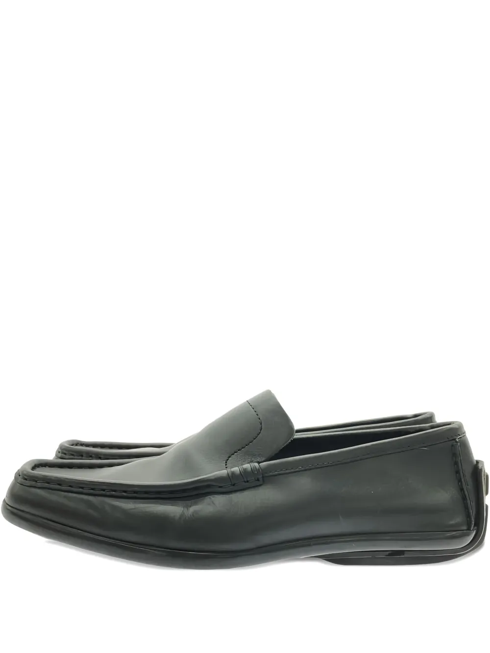 Gucci Pre-Owned slip-on moc-toe leather loafers | Black | Image 1