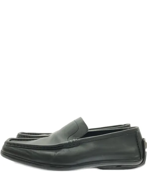 Gucci Pre-Owned slip-on moc-toe leather loafers