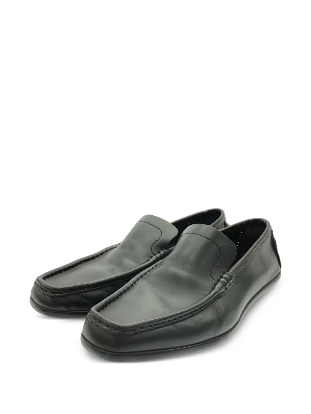 Gucci Pre-Owned slip-on moc-toe leather loafers | Image 2