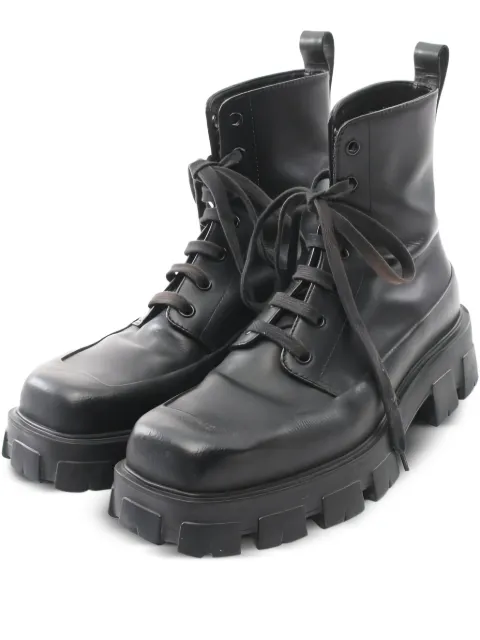Prada Pre-Owned 50mm lace-up lug-sole combat boots