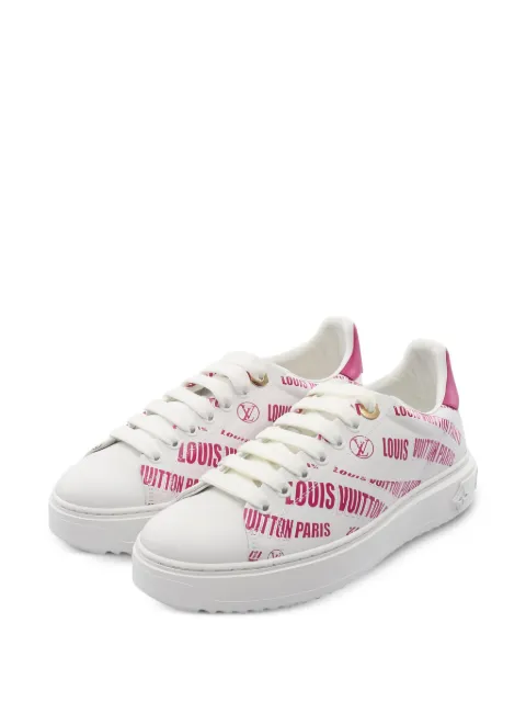 Louis Vuitton Pre-Owned logo-print leather sneakers