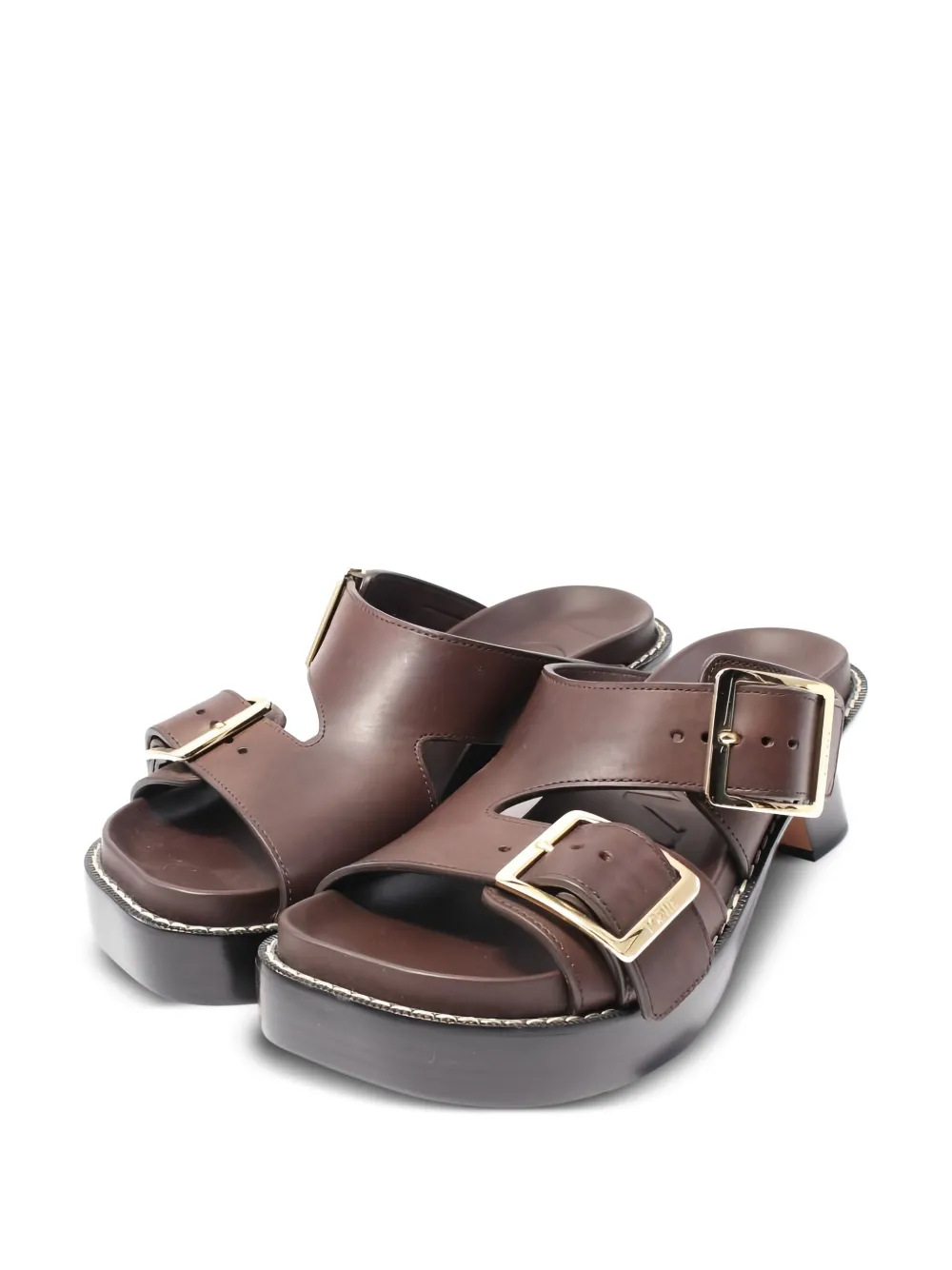 Loewe Pre-Owned 85mm Ease leather sandals | Brown | Image 1