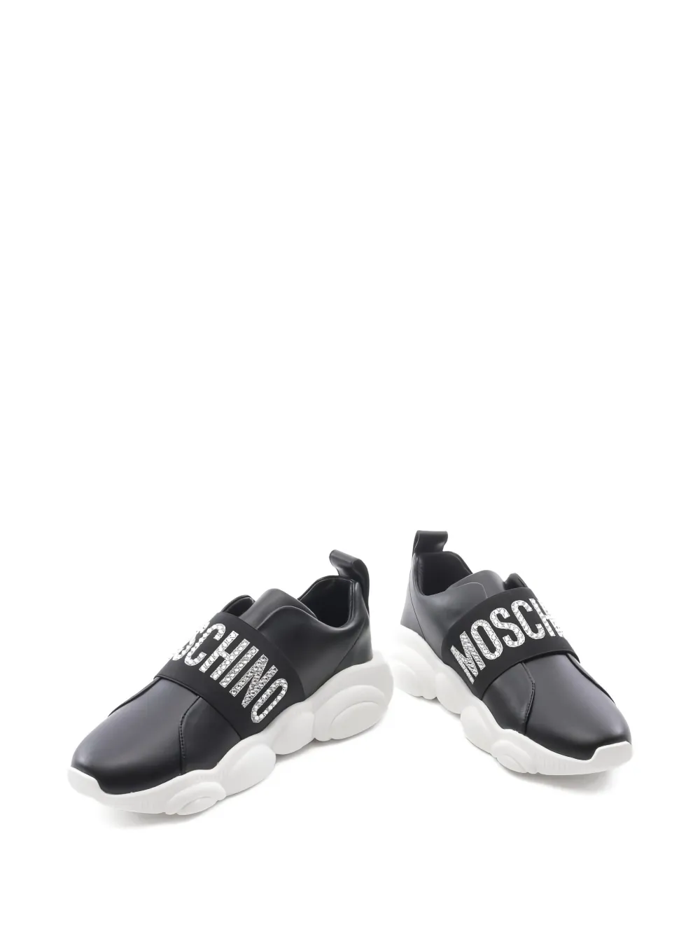 Moschino Pre-Owned Leren sneakers - Zwart