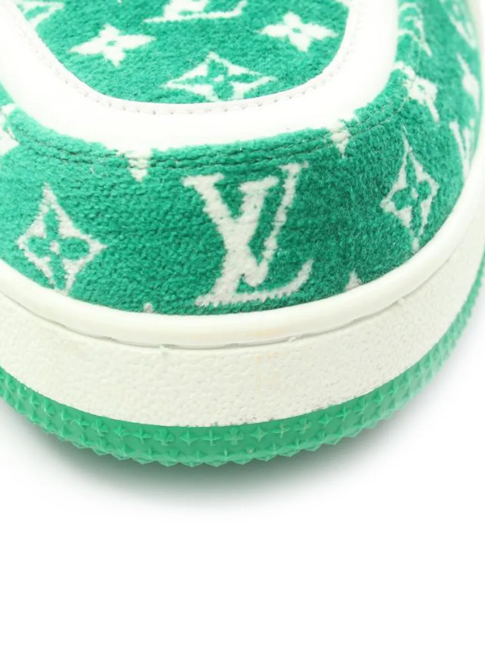 Pre-owned Louis Vuitton Monogram-pattern Sneakers In Green