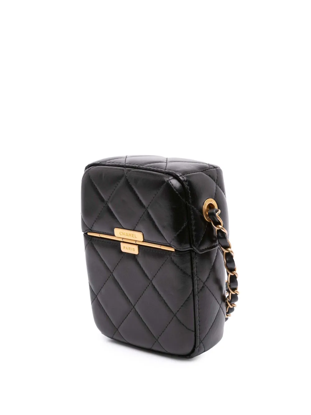 CHANEL Pre-Owned 2021-2025 Mini Quilted Lambskin Diamond Lock