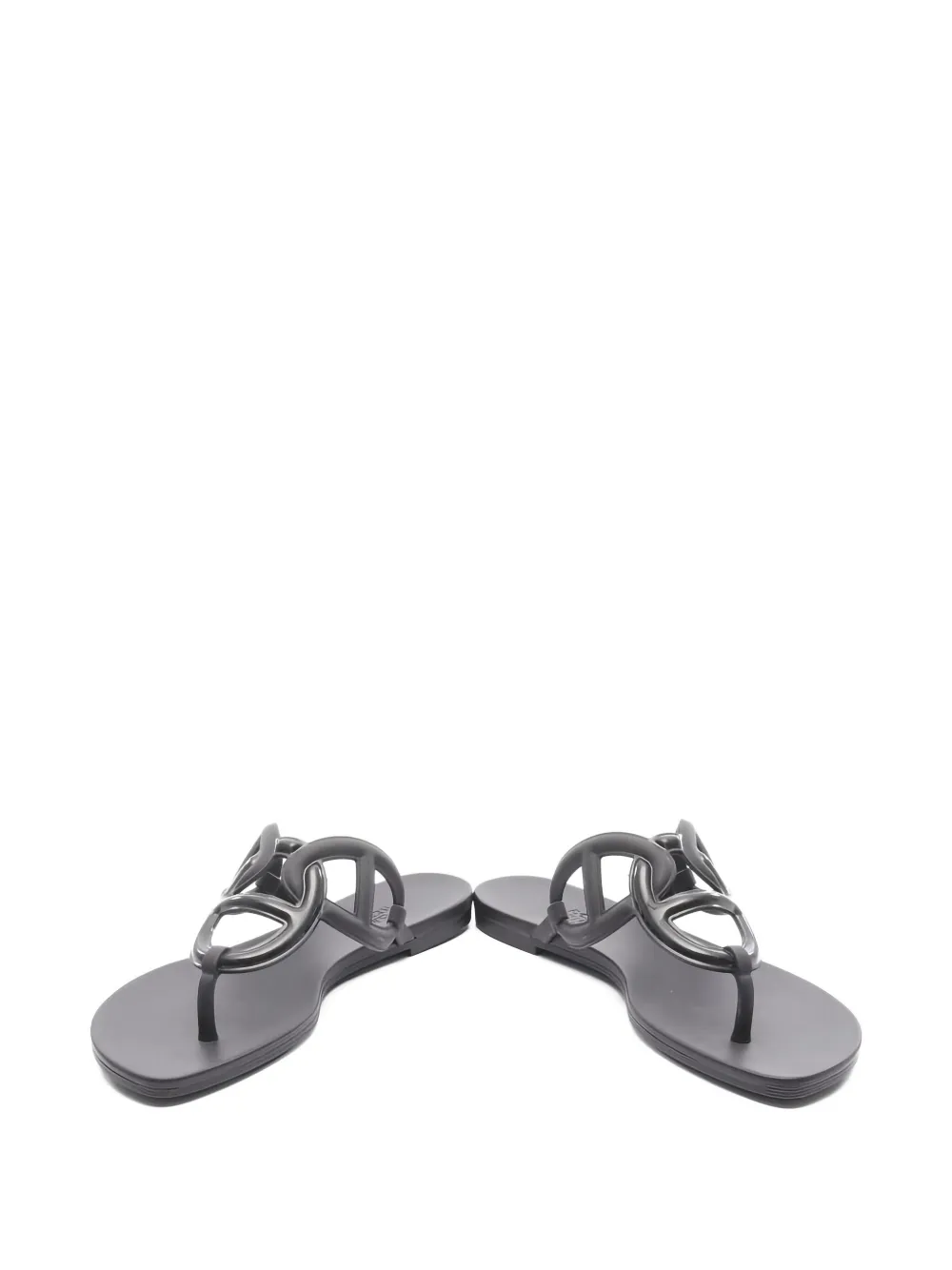 Hermès Pre-Owned Teenslippers met schakelketting - Zwart