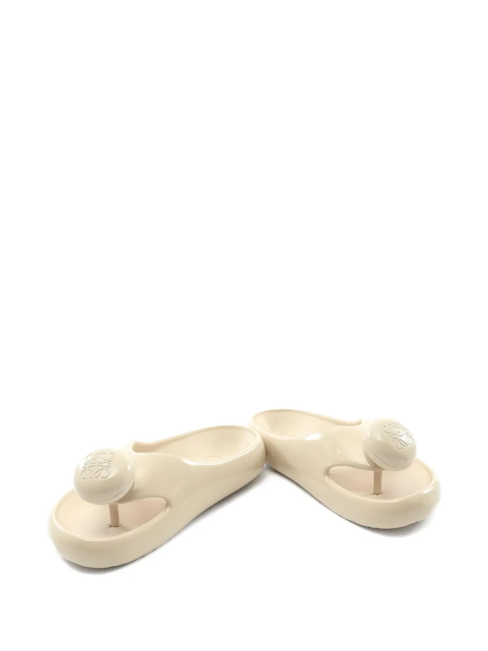 Loewe Pre-Owned Teenslippers met kiezeldetail - Beige