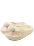 Loewe Pre-Owned pebble-detail thong flip-flops - Neutrals