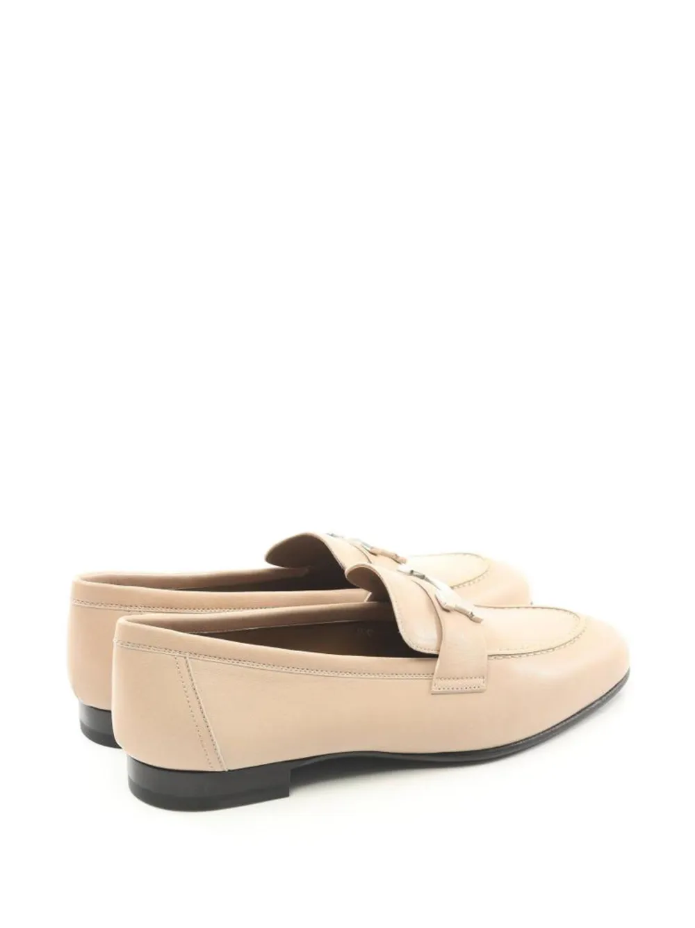 Hermès Pre-Owned Leren loafers met H-gesp - Beige