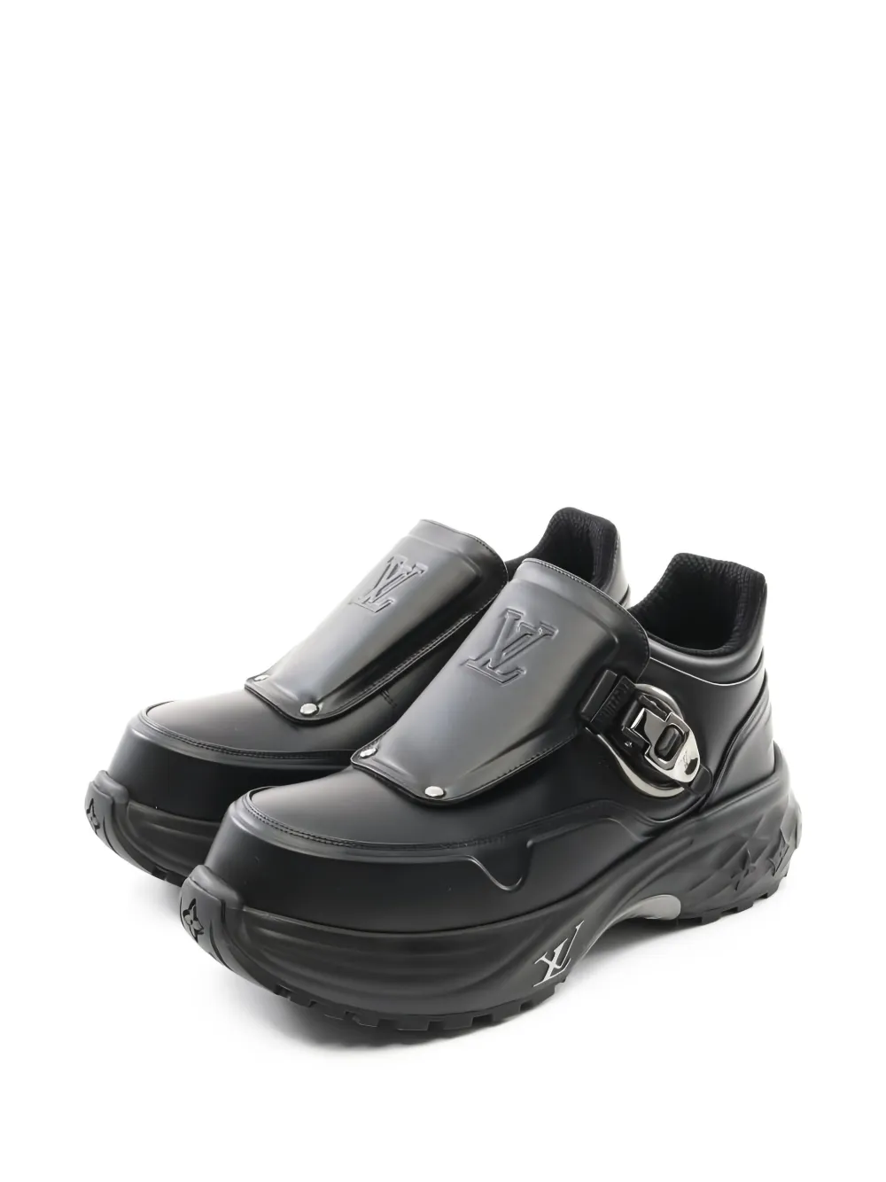 Pre-owned Louis Vuitton Discovery Sneakers In Black