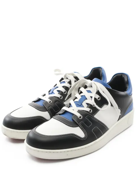 Hermès Pre-Owned panelled leather sneakers