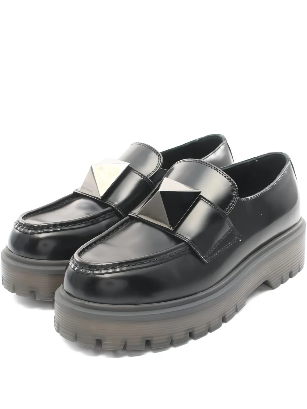 Valentino Garavani Pre-Owned Rockstud platform loafers | Black | Image 1