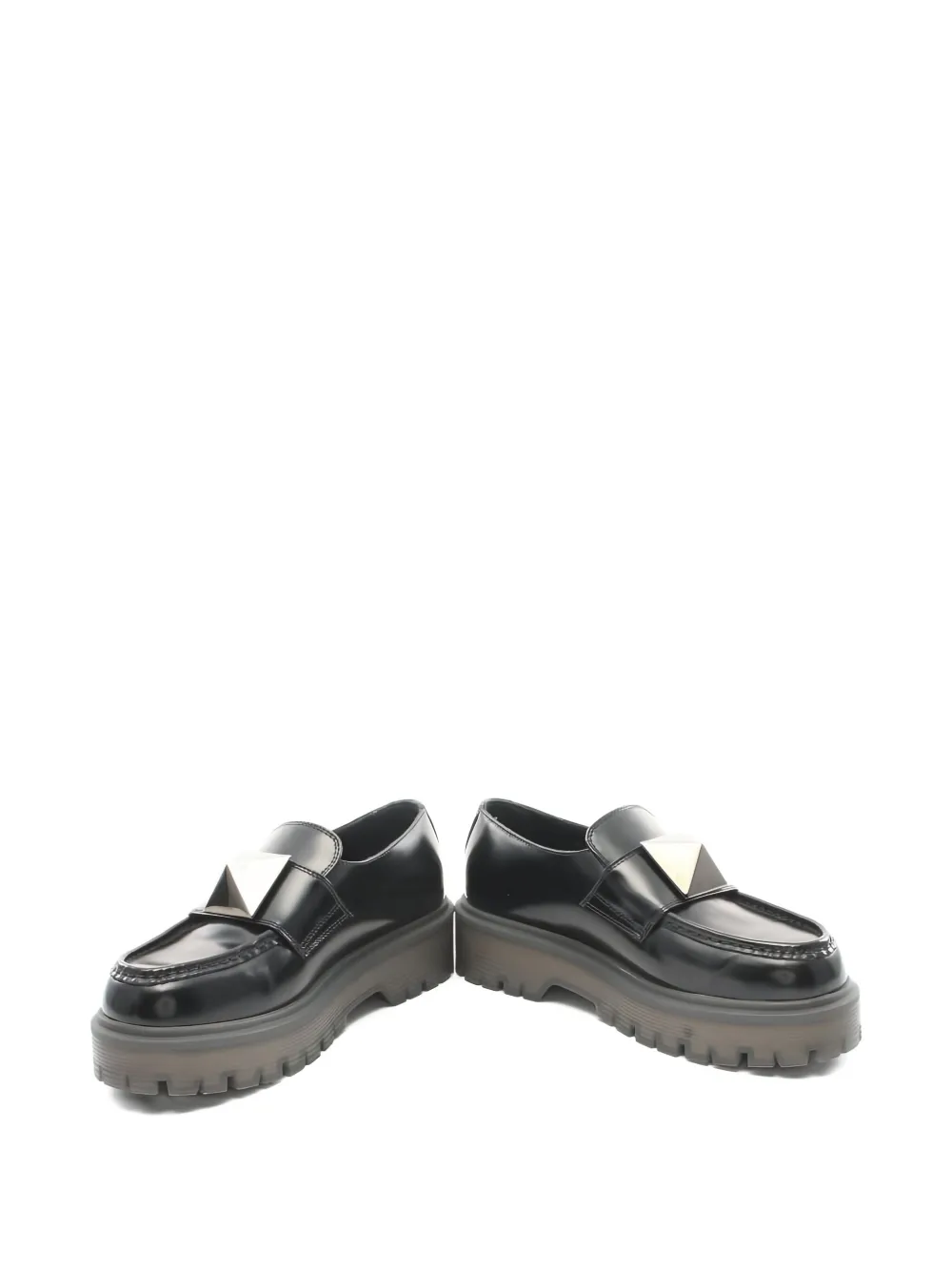 Valentino Garavani Pre-Owned Rockstud loafers met plateauzool - Zwart
