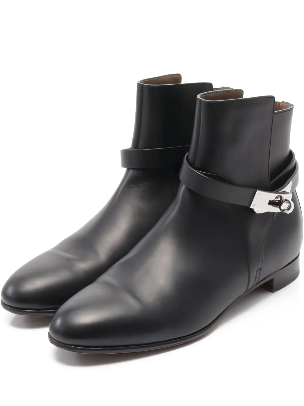 Hermès Pre-Owned Kelly leather strap boots | Black | Image 1