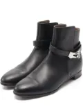 Hermès Pre-Owned Kelly leather strap boots - Black