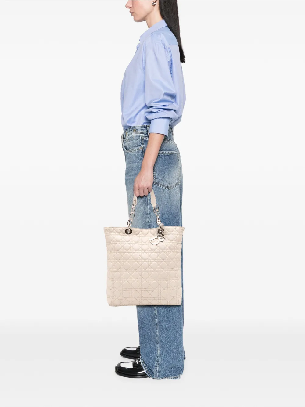 Christian Dior Pre-Owned 2008 Lambskin Cannage Lady Dior Soft Shopping tote bag | Pre-Owned | Image 2