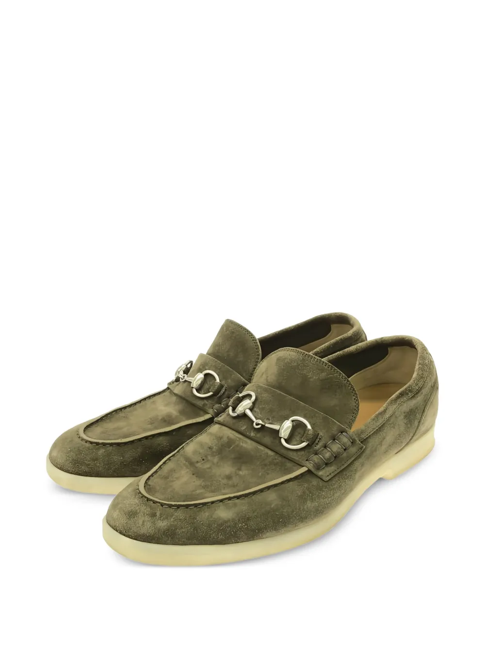 Gucci Pre-Owned horsebit-detail suede loafers | Image 2